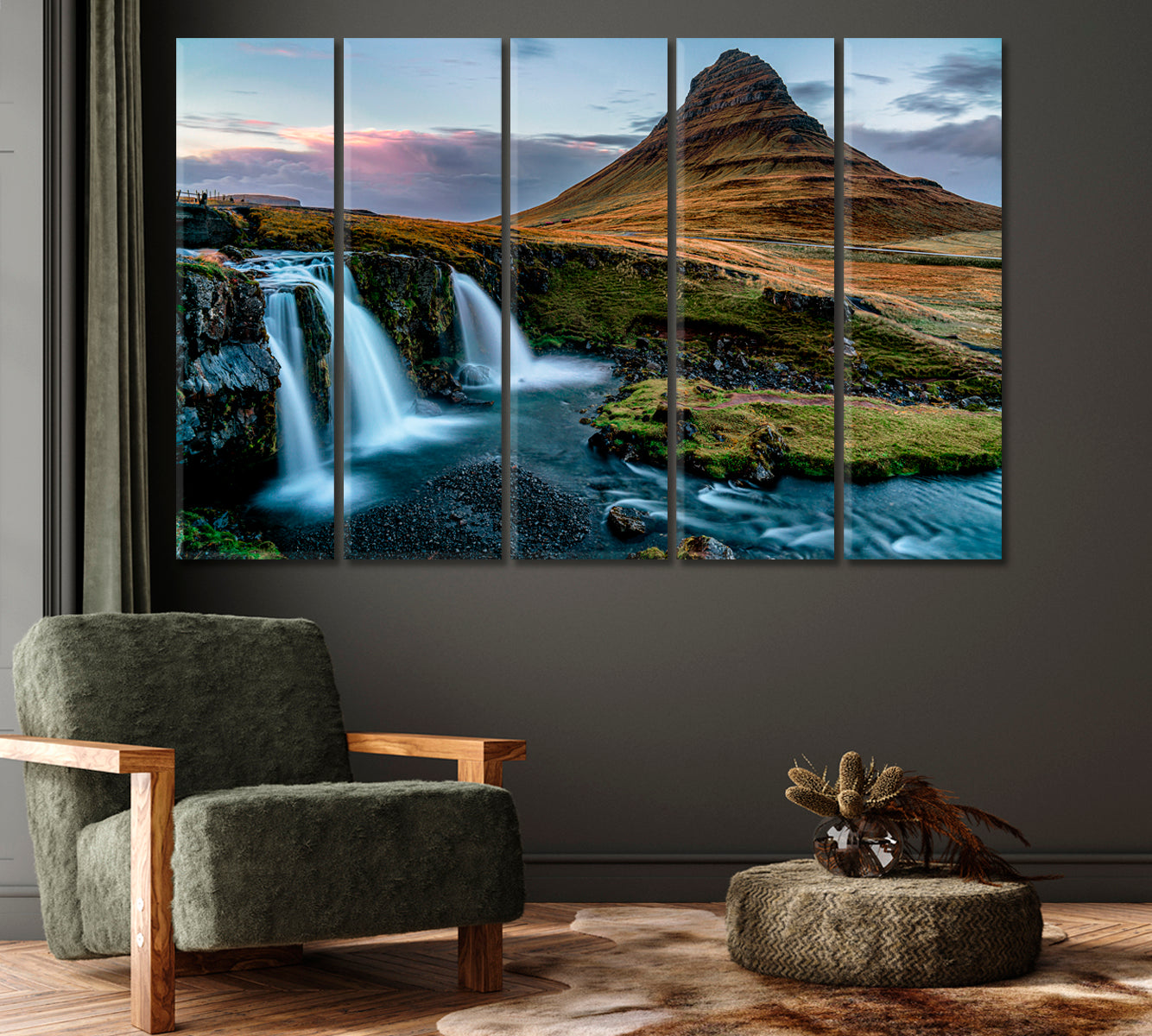 Mount Kirkjufell in Western Iceland Canvas Print-Canvas Print-CetArt-1 Panel-24x16 inches-CetArt