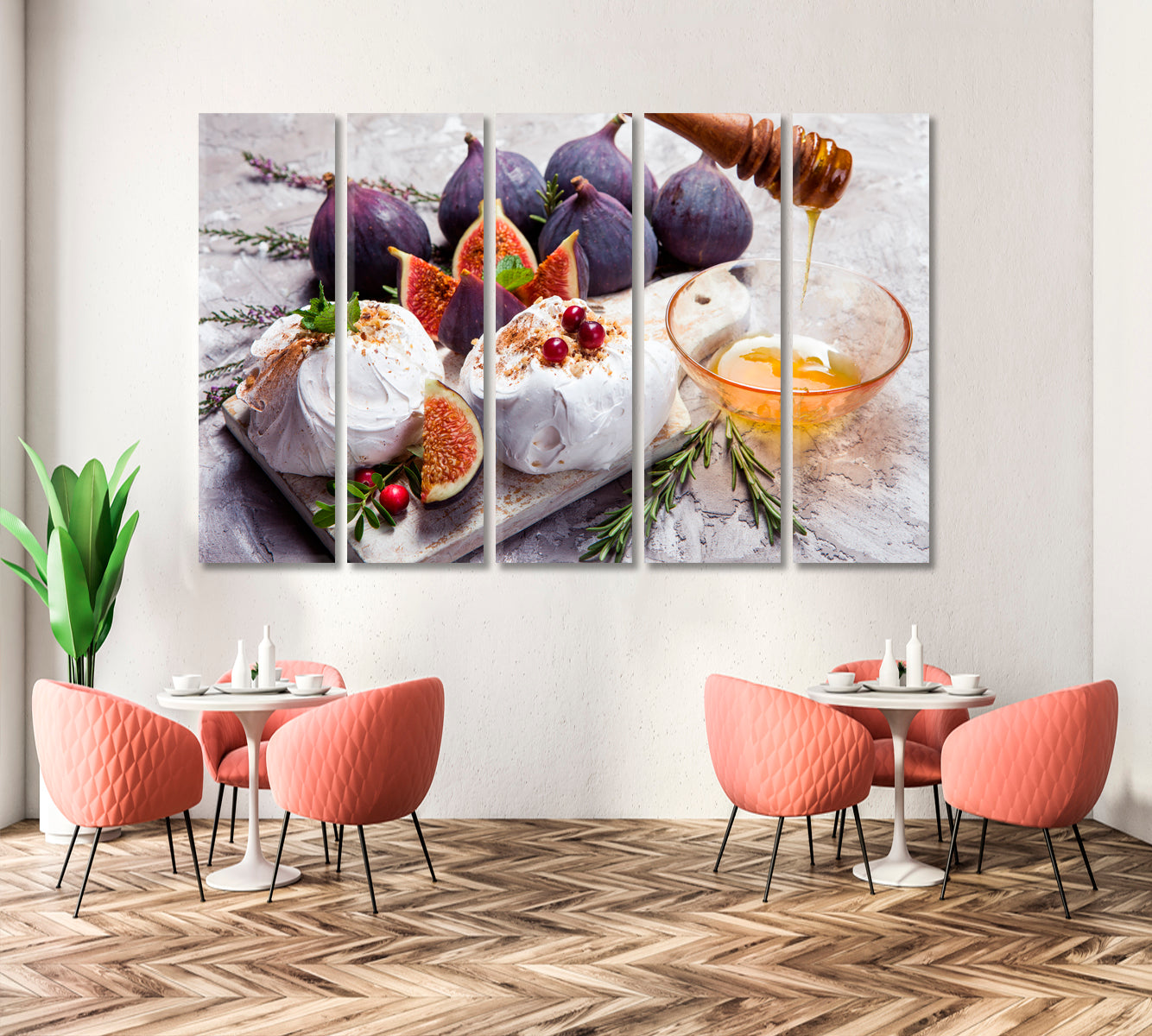 Mini Cake with Figs and Cranberries Canvas Print-Canvas Print-CetArt-1 Panel-24x16 inches-CetArt