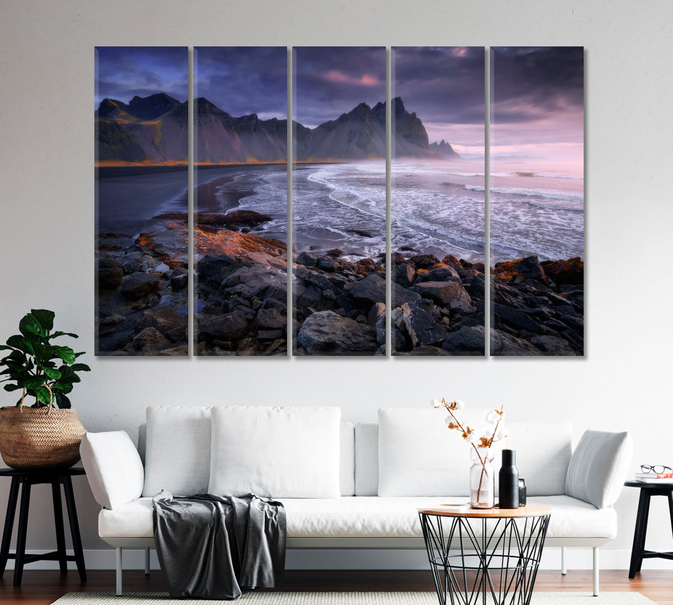 Mount Vestrahorn at Stokksnes Cape Iceland Canvas Print-Canvas Print-CetArt-1 Panel-24x16 inches-CetArt