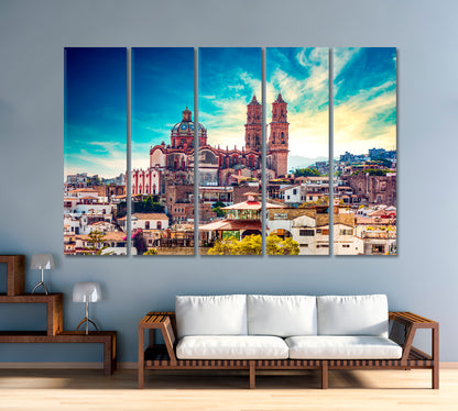 Santa Prisca Church in Taxco Mexico Canvas Print-Canvas Print-CetArt-1 Panel-24x16 inches-CetArt