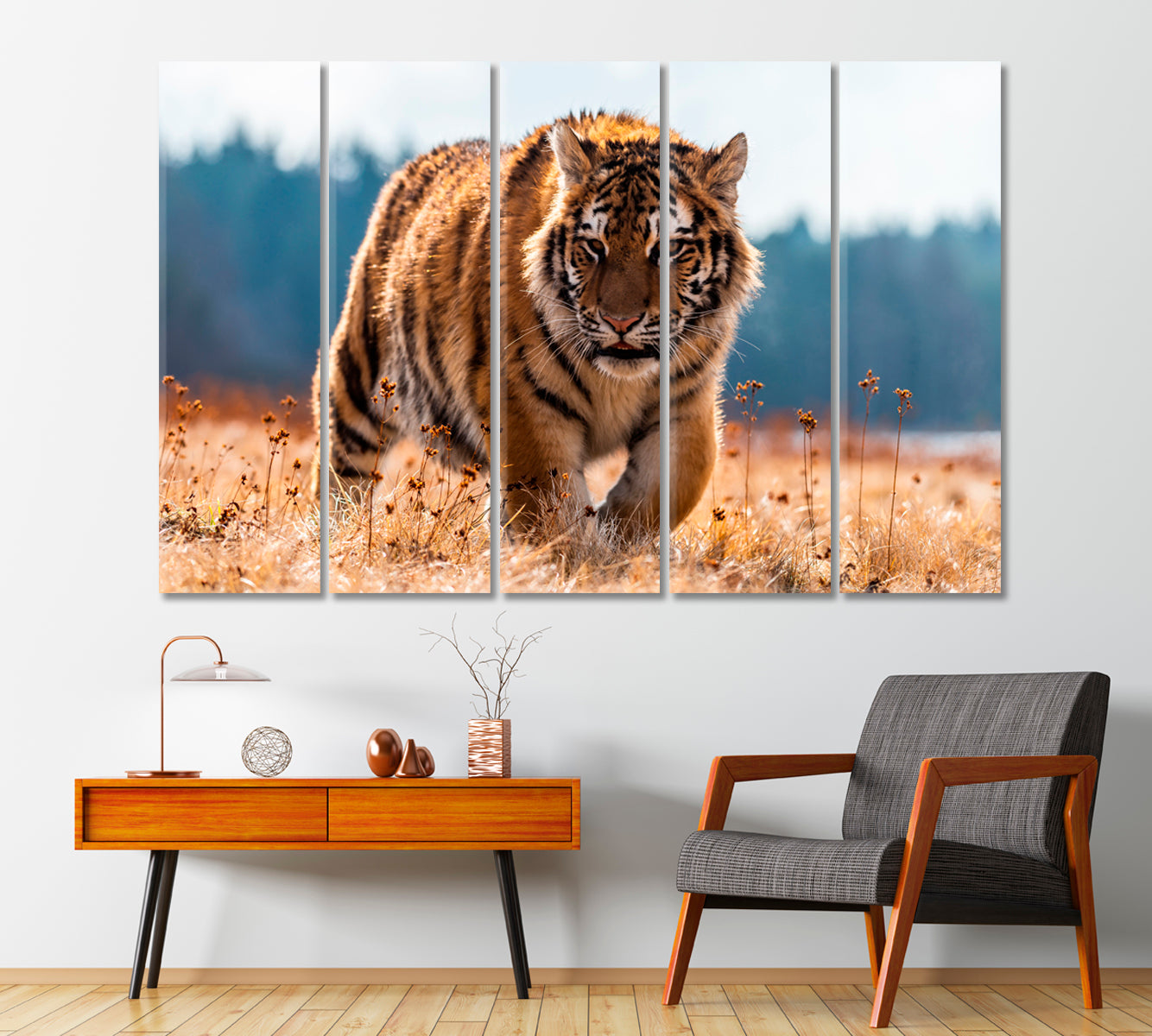 Siberian Tiger Canvas Print-Canvas Print-CetArt-1 Panel-24x16 inches-CetArt