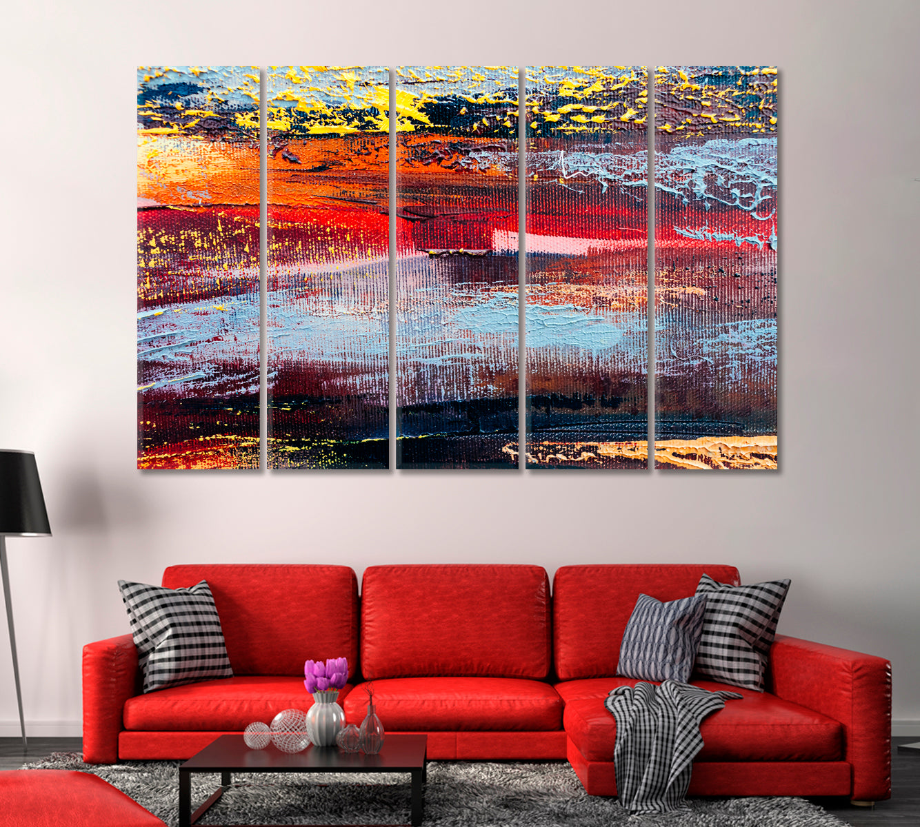 Modern Abstract Oil Brush Strokes Canvas Print-Canvas Print-CetArt-1 Panel-24x16 inches-CetArt