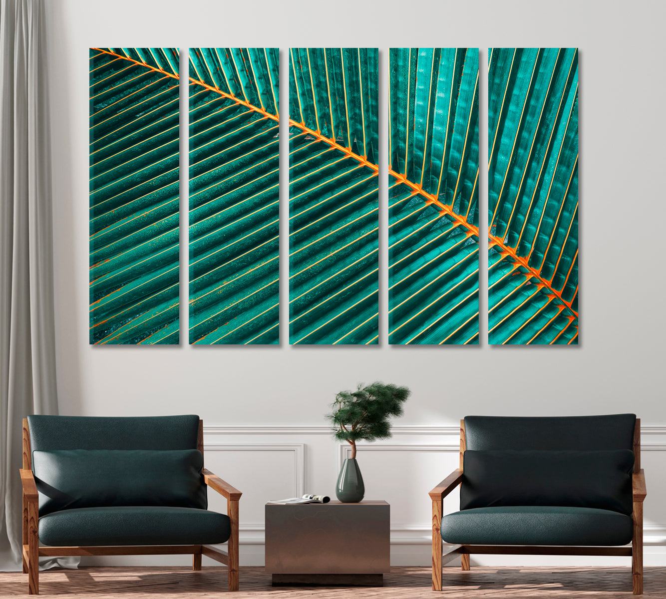 Tropical Palm Leaf Canvas Print-Canvas Print-CetArt-1 Panel-24x16 inches-CetArt