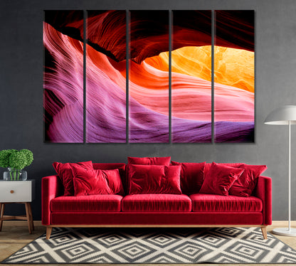 Antelope Canyon in Navajo Reservation Arizona USA Canvas Print-Canvas Print-CetArt-1 Panel-24x16 inches-CetArt