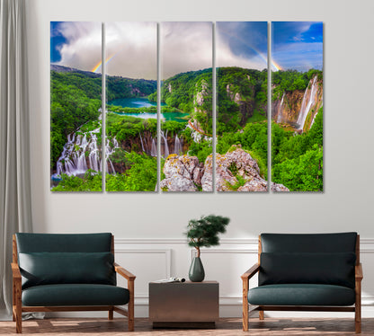 Waterfalls in Plitvice Park Croatia Canvas Print-Canvas Print-CetArt-1 Panel-24x16 inches-CetArt