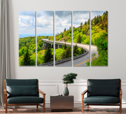 Blue Ridge Parkway Linn Cove Viaduct Canvas Print-Canvas Print-CetArt-1 Panel-24x16 inches-CetArt