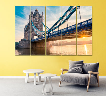 Tower Bridge in Solar Flare UK Canvas Print-Canvas Print-CetArt-1 Panel-24x16 inches-CetArt