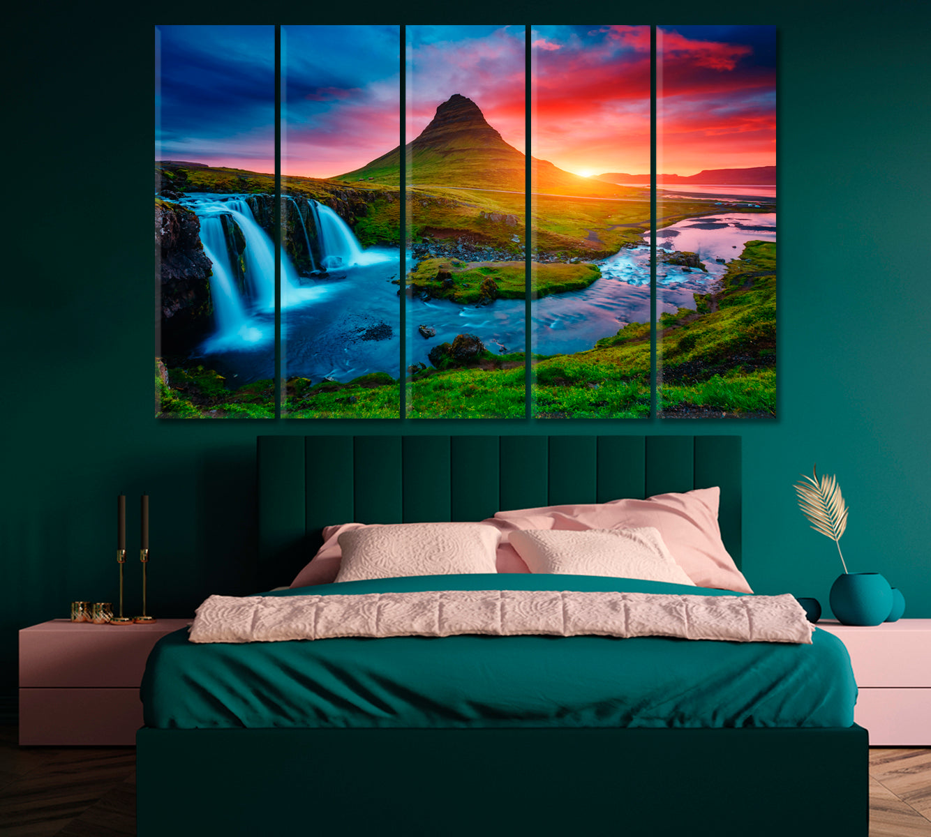 Fantastic Volcano Kirkjufell Iceland Canvas Print-Canvas Print-CetArt-1 Panel-24x16 inches-CetArt