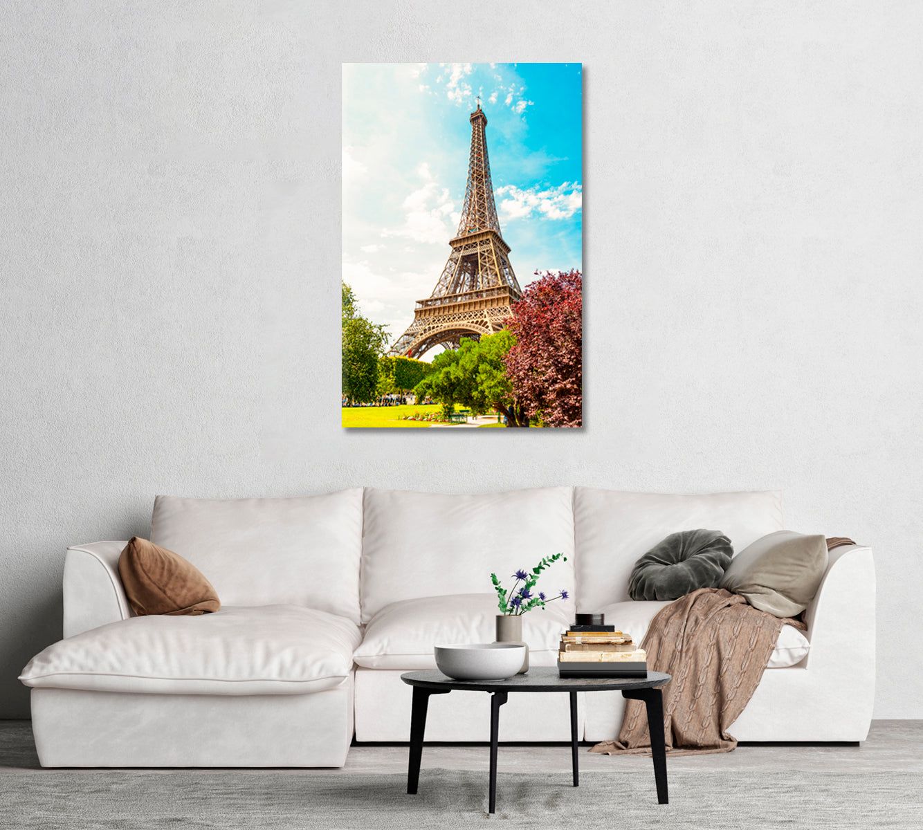 Eiffel Tower Paris in Summer Canvas Print-Canvas Print-CetArt-1 panel-16x24 inches-CetArt