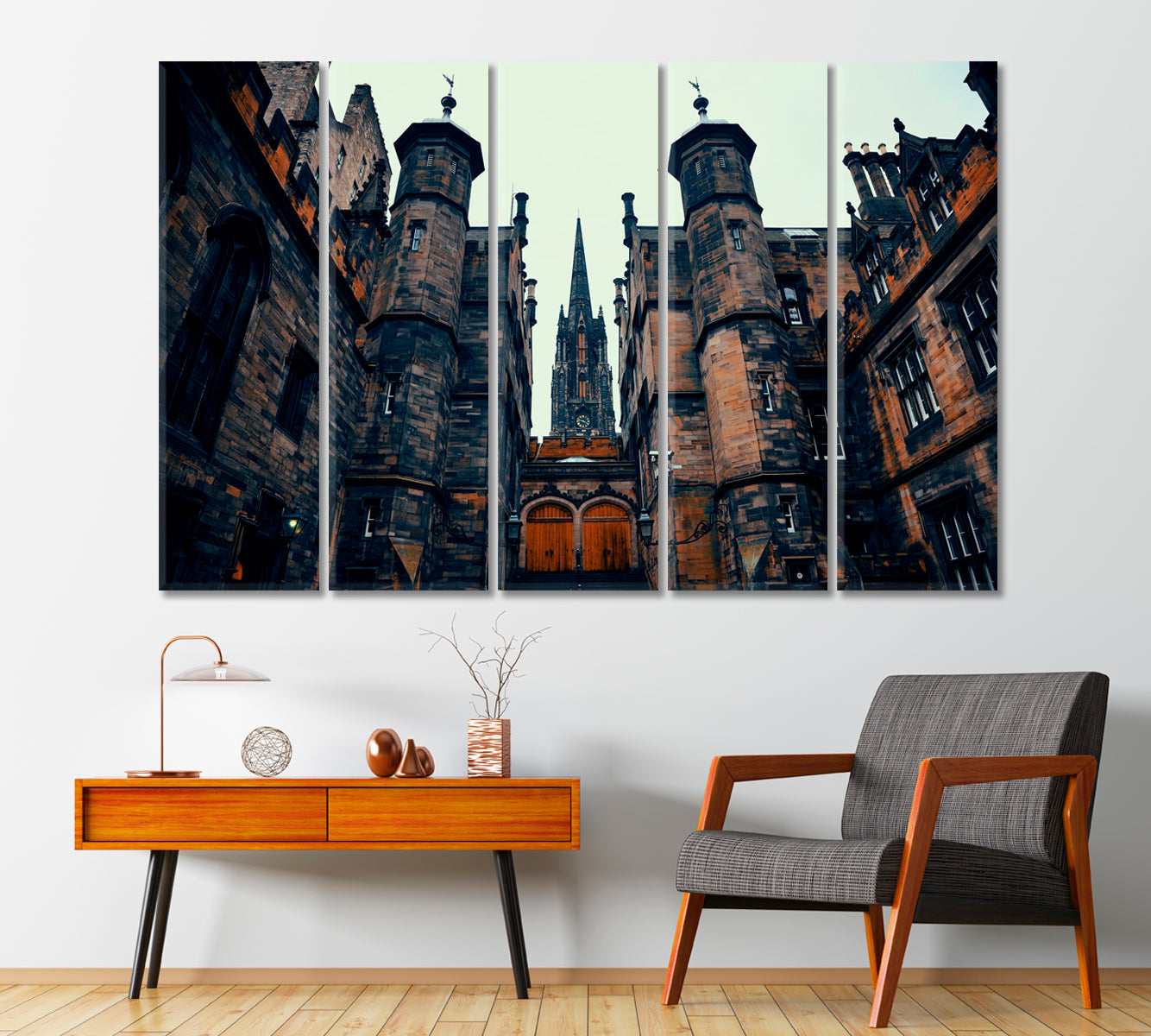 University of Edinburgh UK Canvas Print-Canvas Print-CetArt-1 Panel-24x16 inches-CetArt