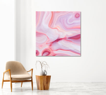 Pink Marble Pattern Canvas Print-Canvas Print-CetArt-1 panel-12x12 inches-CetArt