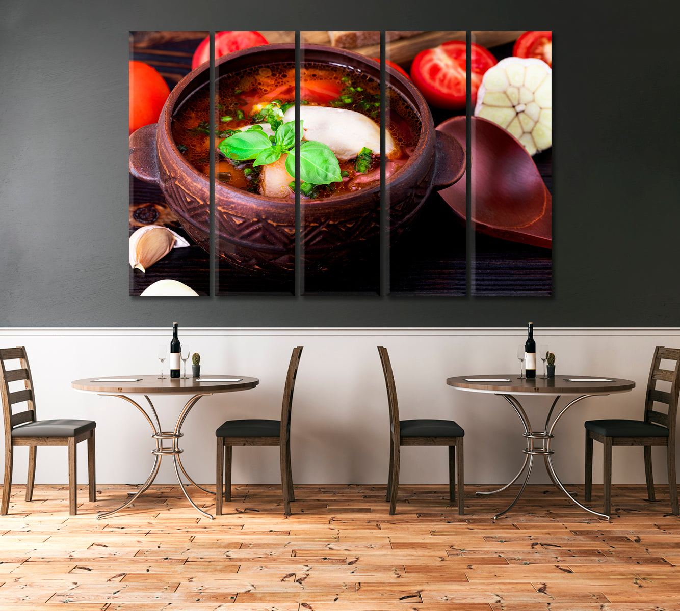 Red Borscht with Garlic Canvas Print-Canvas Print-CetArt-1 Panel-24x16 inches-CetArt