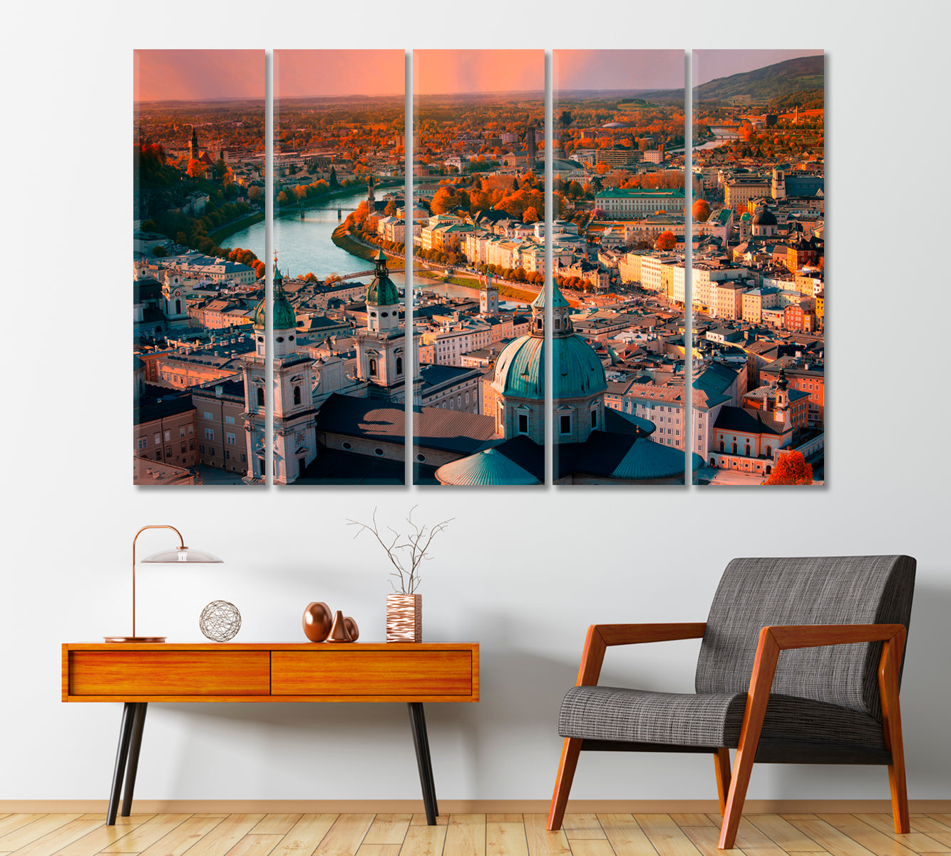 Salzburg Сity Austria Canvas Print-Canvas Print-CetArt-1 Panel-24x16 inches-CetArt