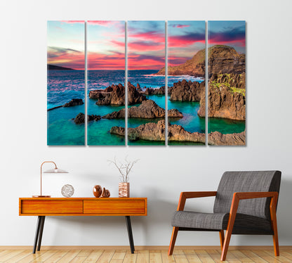 Coast of Madeira Island at Sunset Portugal Canvas Print-Canvas Print-CetArt-1 Panel-24x16 inches-CetArt