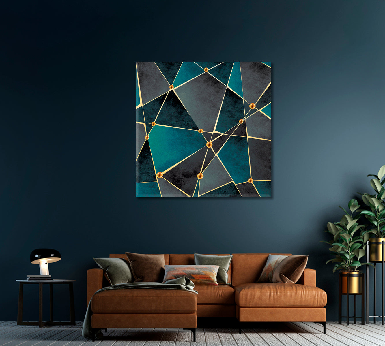 Abstract Triangles Canvas Print-Canvas Print-CetArt-1 panel-12x12 inches-CetArt