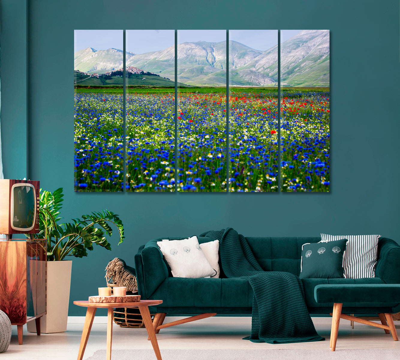 Castelluccio di Norcia Piana Grande Valley Umbria Italy Canvas Print-Canvas Print-CetArt-1 Panel-24x16 inches-CetArt