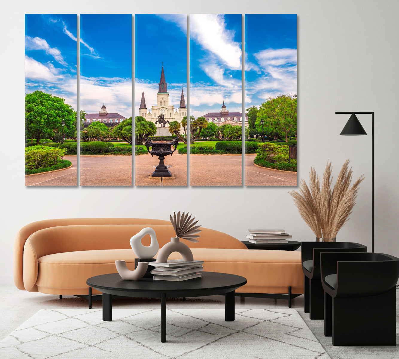 New Orleans Jackson Square and St. Louis Cathedral USA Canvas Print-Canvas Print-CetArt-1 Panel-24x16 inches-CetArt