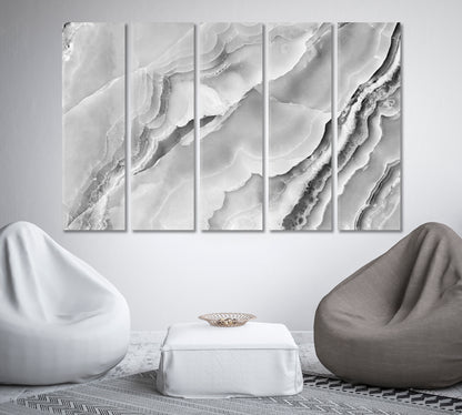 Natural White Marble Abstraction Canvas Print-Canvas Print-CetArt-1 Panel-24x16 inches-CetArt