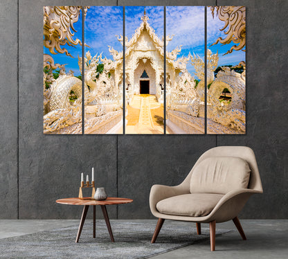 White Temple Wat Rong Khun Thailand Canvas Print-Canvas Print-CetArt-1 Panel-24x16 inches-CetArt