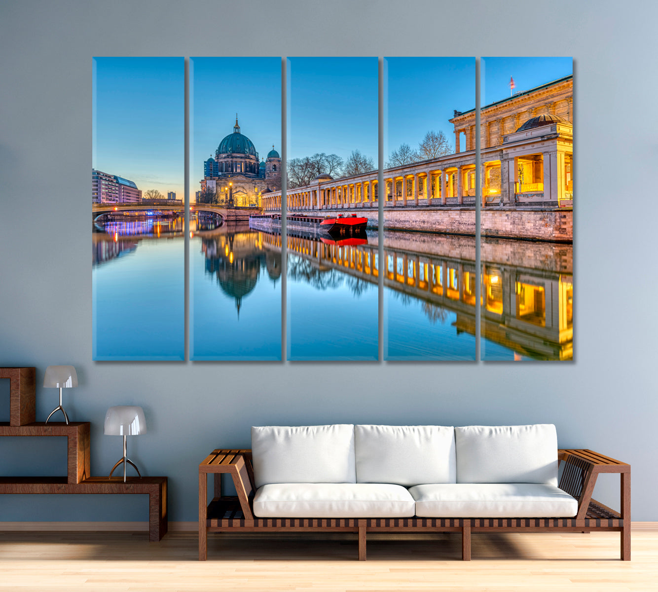 Berlin Cathedral on Museum Island and the Spree River Canvas Print-Canvas Print-CetArt-1 Panel-24x16 inches-CetArt