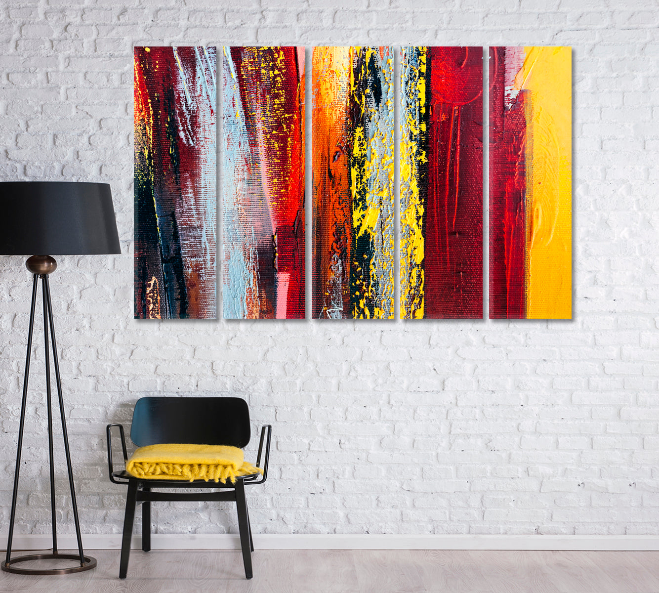 Colorful Abstract Oil Brush Strokes Canvas Print-Canvas Print-CetArt-1 Panel-24x16 inches-CetArt