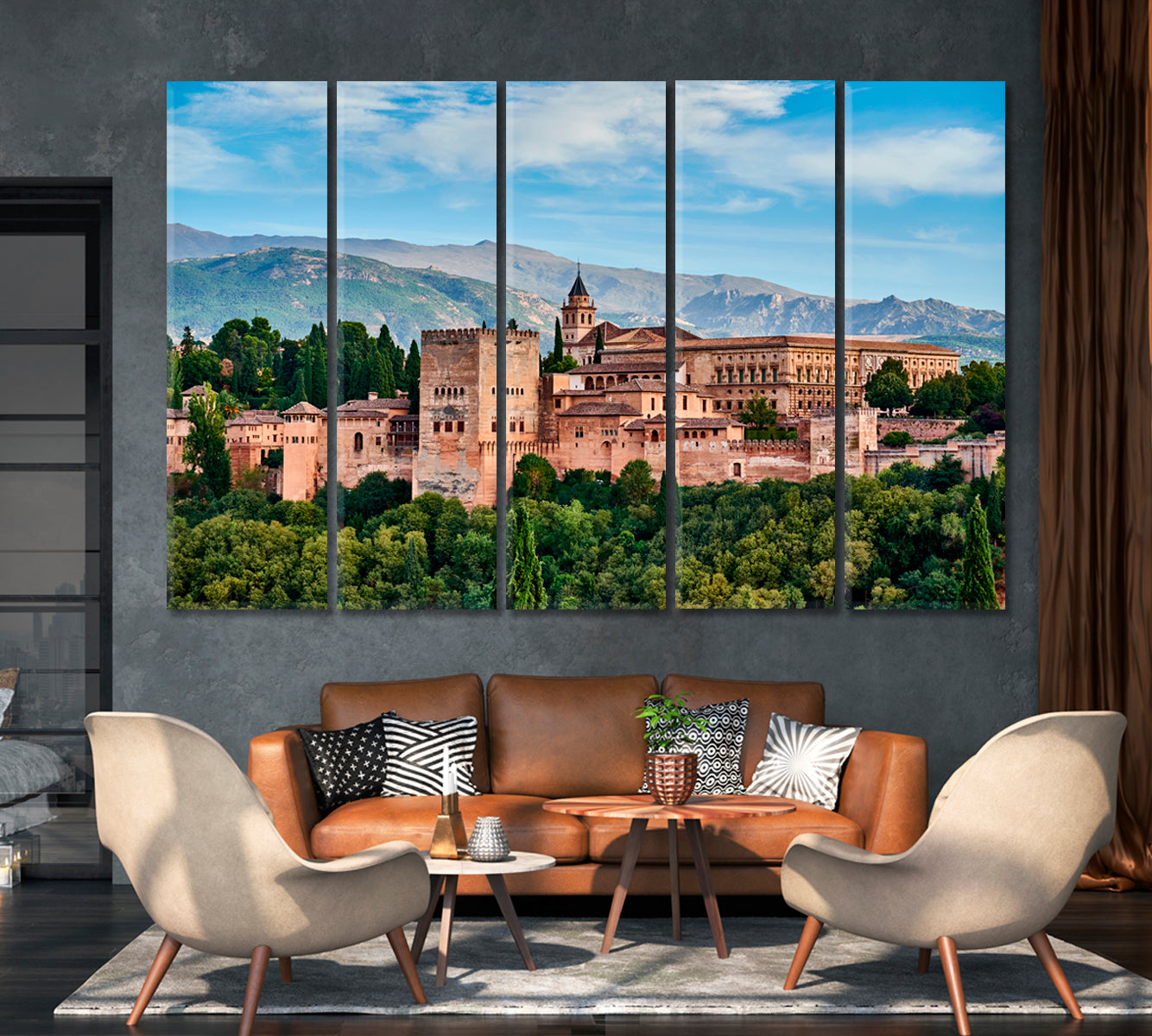 Ancient Arabic Fortress of Alhambra Spain Canvas Print-Canvas Print-CetArt-1 Panel-24x16 inches-CetArt