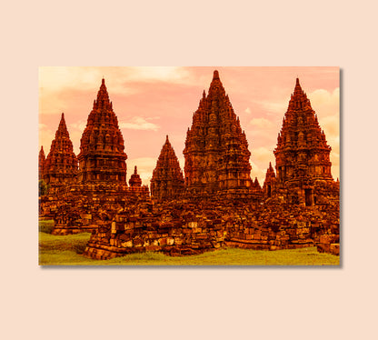 Prambanan Temple Indonesia Canvas Print-Canvas Print-CetArt-1 Panel-24x16 inches-CetArt