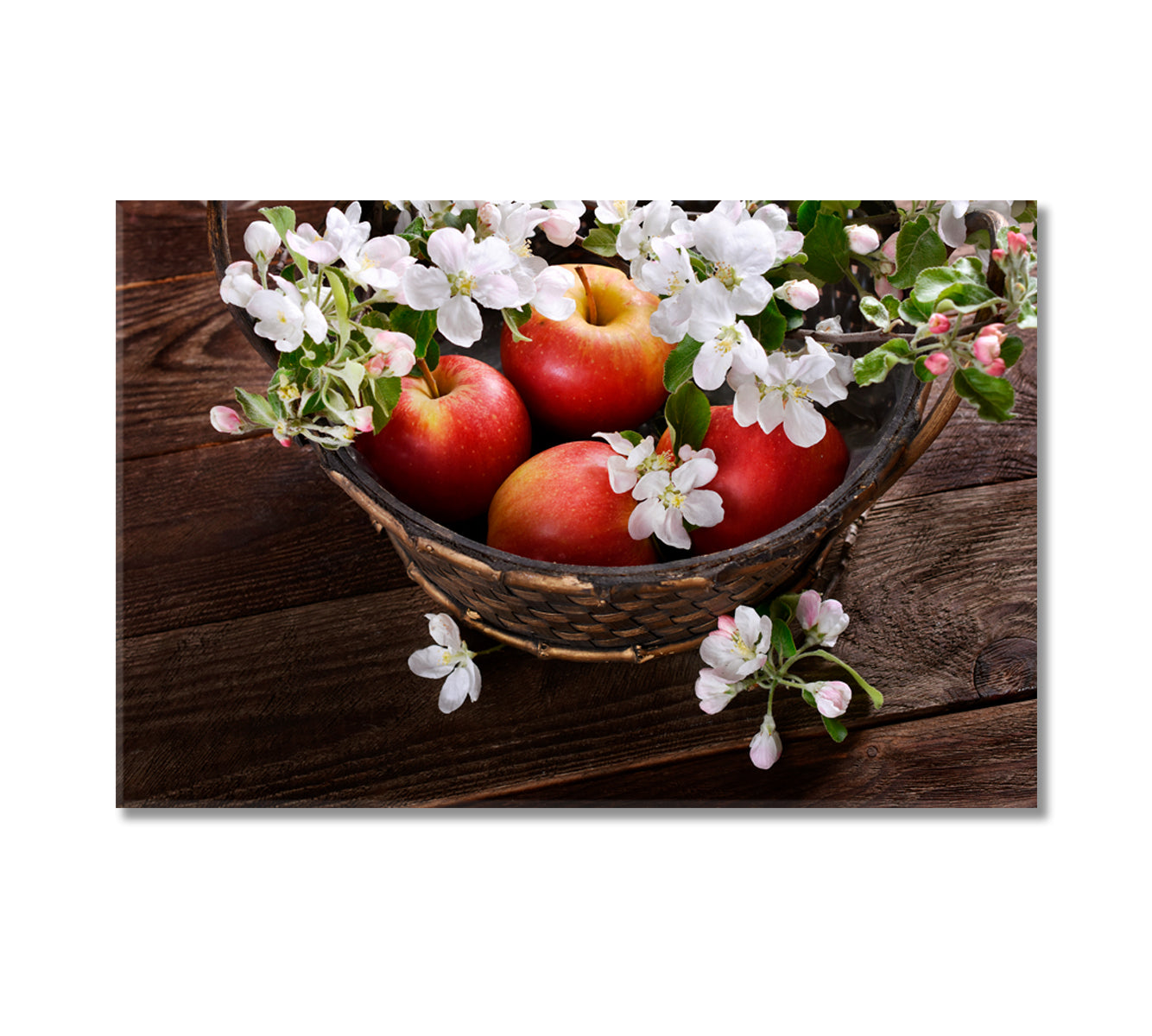 Ripe Red Apples Canvas Print-Canvas Print-CetArt-1 Panel-24x16 inches-CetArt