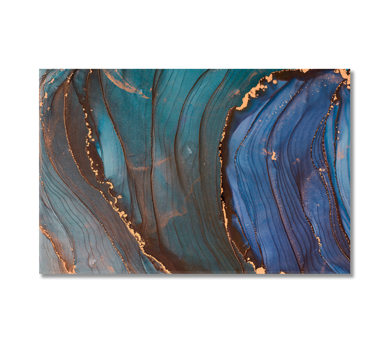 Natural Luxury Abstract Fluid Marble Canvas Print-Canvas Print-CetArt-1 Panel-24x16 inches-CetArt