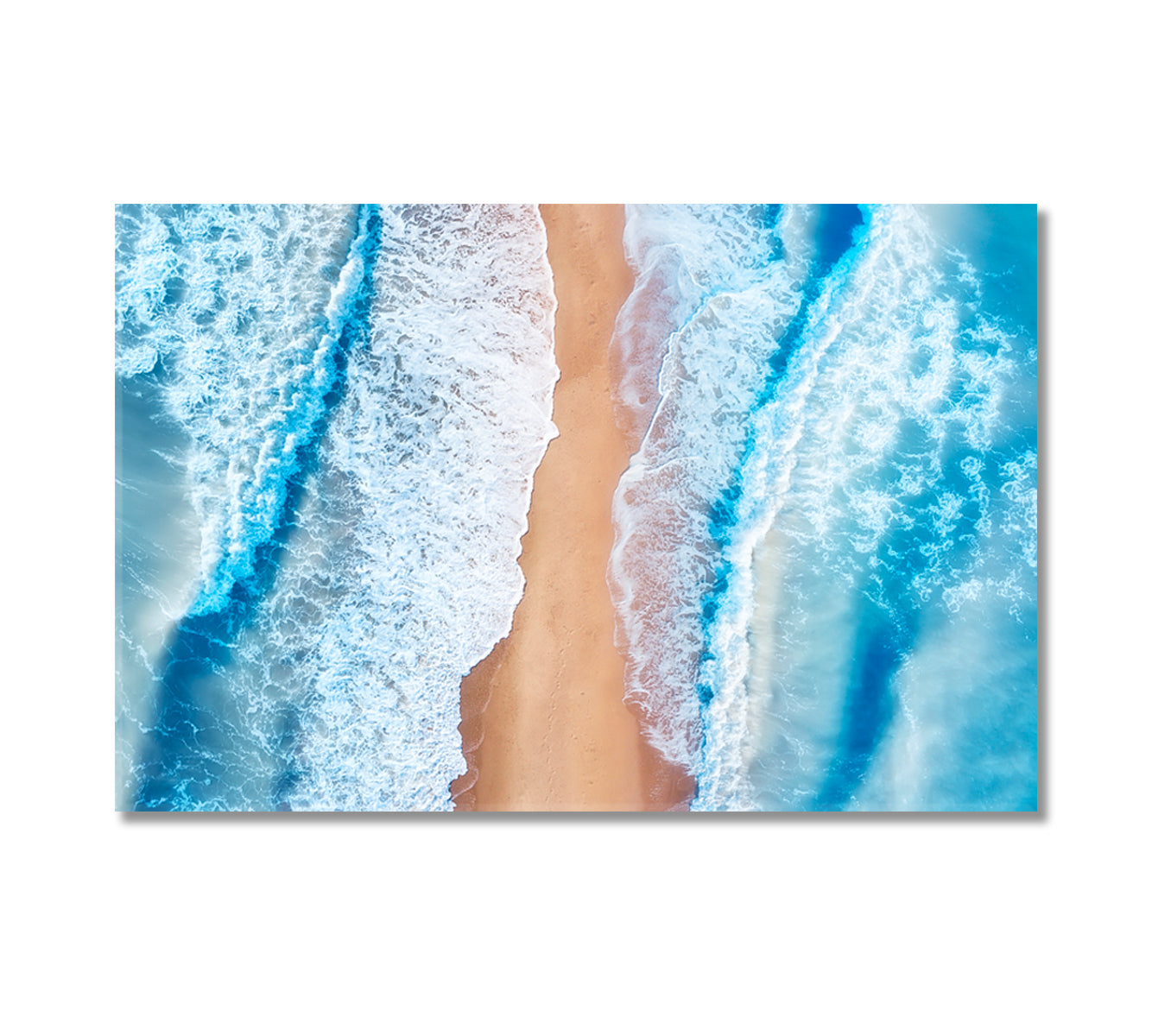 Waves Meet the Shore Canvas Print-Canvas Print-CetArt-1 Panel-24x16 inches-CetArt