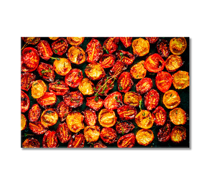 Roasted Red and Yellow Cherry Tomatoes Canvas Print-Canvas Print-CetArt-1 Panel-24x16 inches-CetArt