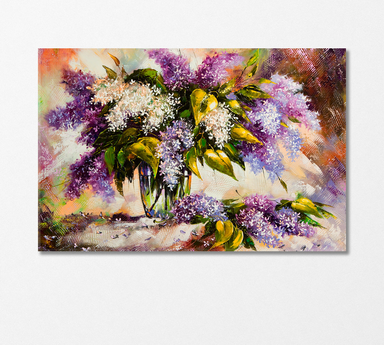 Lilac Bouquet in Vase Canvas Print-Canvas Print-CetArt-1 Panel-24x16 inches-CetArt