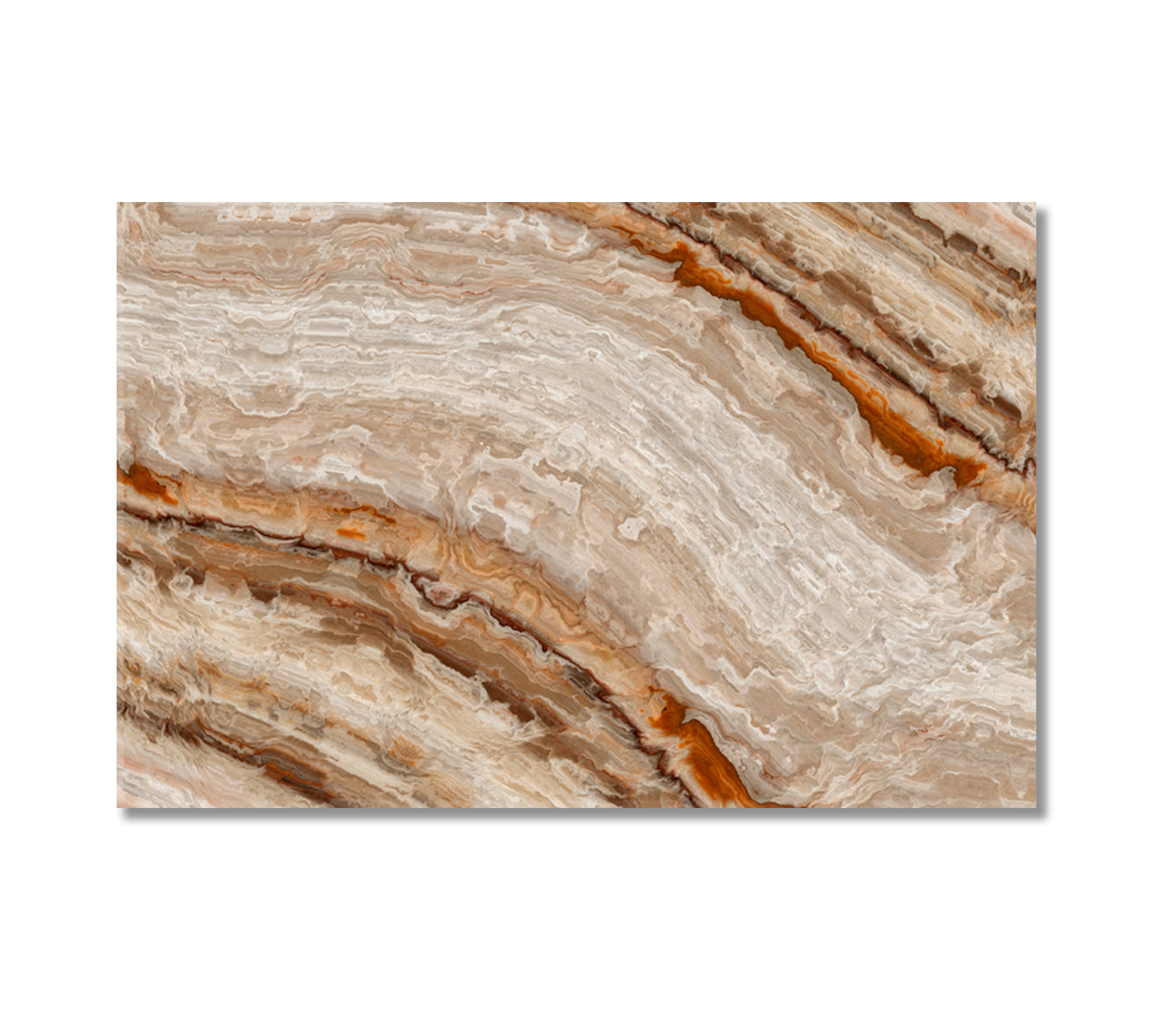 Brown Marble Abstract Pattern Canvas Print-Canvas Print-CetArt-1 Panel-24x16 inches-CetArt