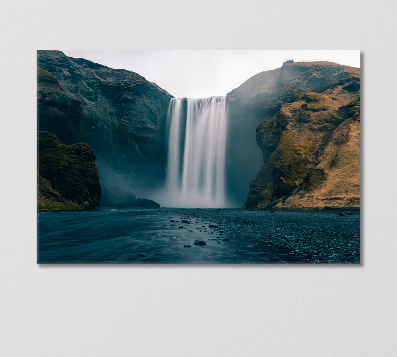 Icelandic Skogafoss Waterfal Canvas Print-Canvas Print-CetArt-1 Panel-24x16 inches-CetArt