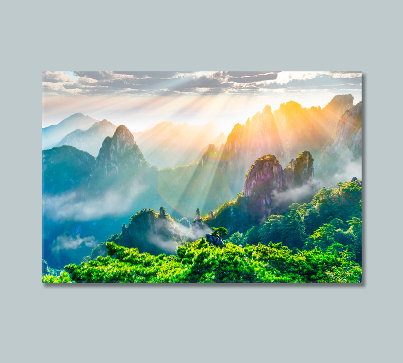 Landscape of Mount Huangshan China Canvas Print-Canvas Print-CetArt-1 Panel-24x16 inches-CetArt