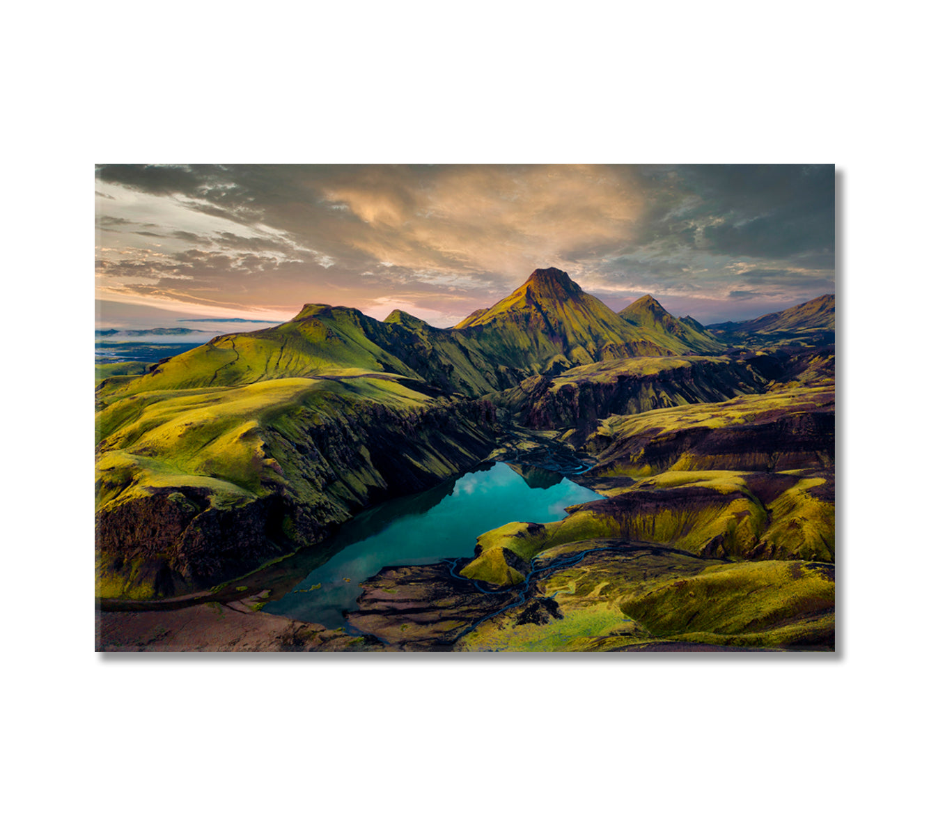 Uxatindar Mountains Southern Highlands of Iceland Canvas Print-Canvas Print-CetArt-1 Panel-24x16 inches-CetArt