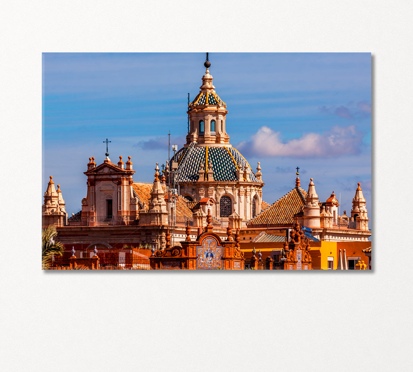 Dome of Church Salvador Seville Spain Canvas Print-Canvas Print-CetArt-1 Panel-24x16 inches-CetArt