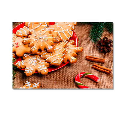 Christmas Gingerbread Cookies Canvas Print-Canvas Print-CetArt-1 Panel-24x16 inches-CetArt