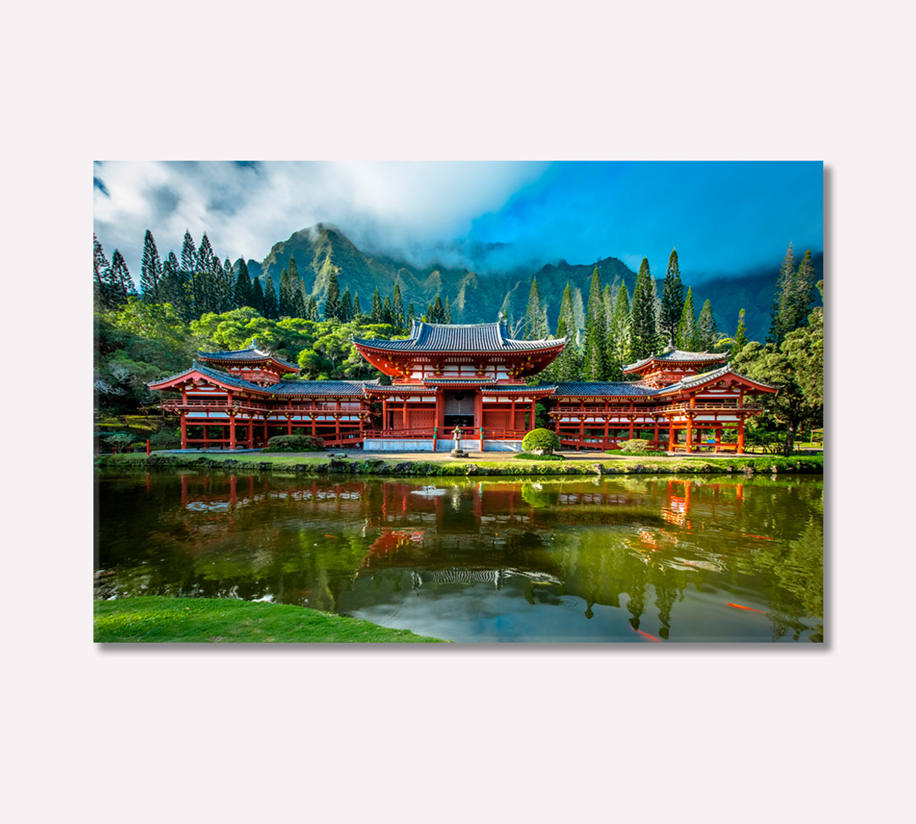 Bedo In Temple at Uji City Japan Canvas Print-Canvas Print-CetArt-1 Panel-24x16 inches-CetArt