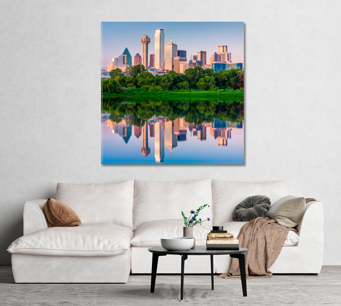 Dallas Skyline United States Canvas Print-Canvas Print-CetArt-1 panel-12x12 inches-CetArt