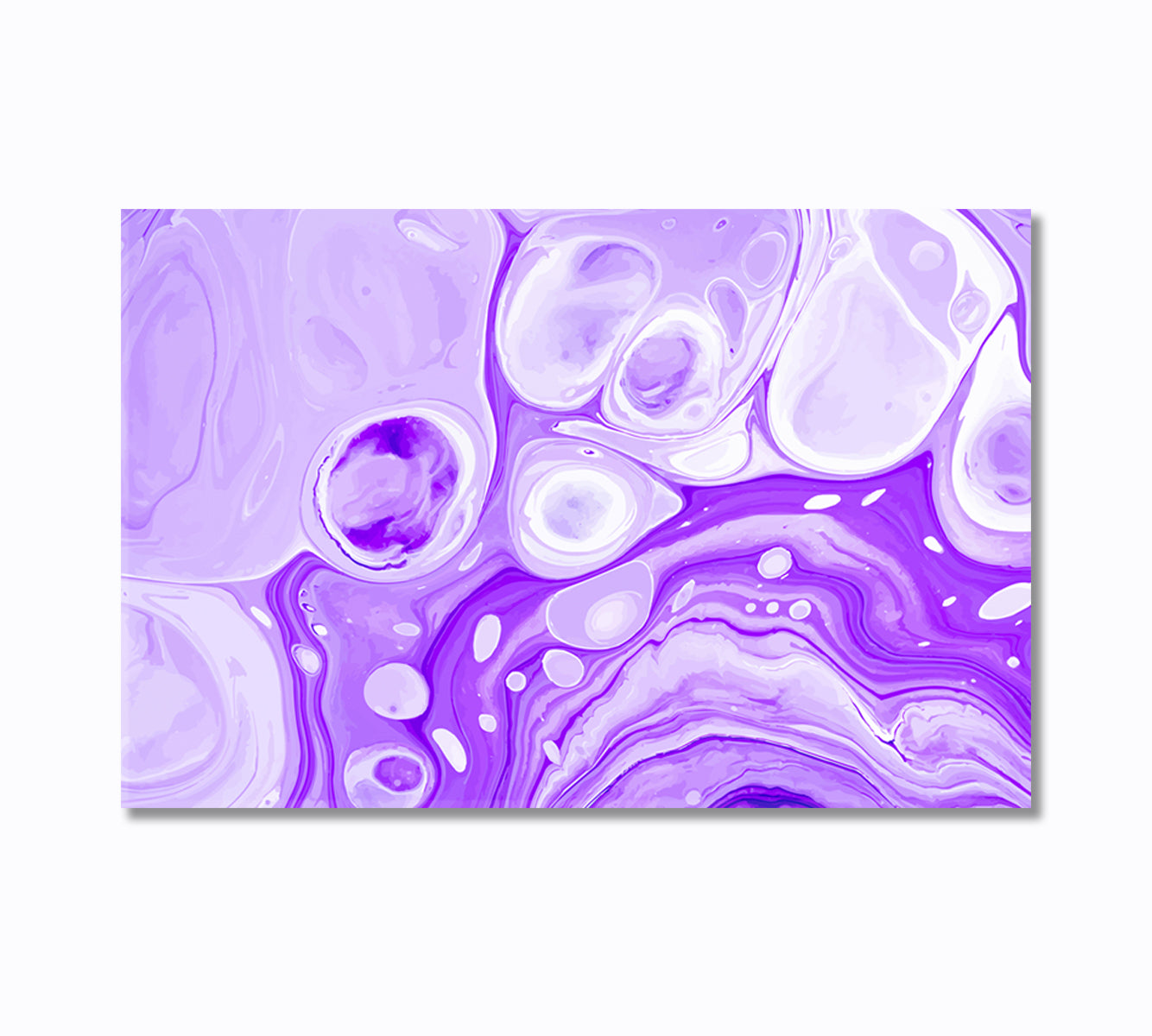 Abstract Purple and White Bubble Canvas Print-Canvas Print-CetArt-1 Panel-24x16 inches-CetArt