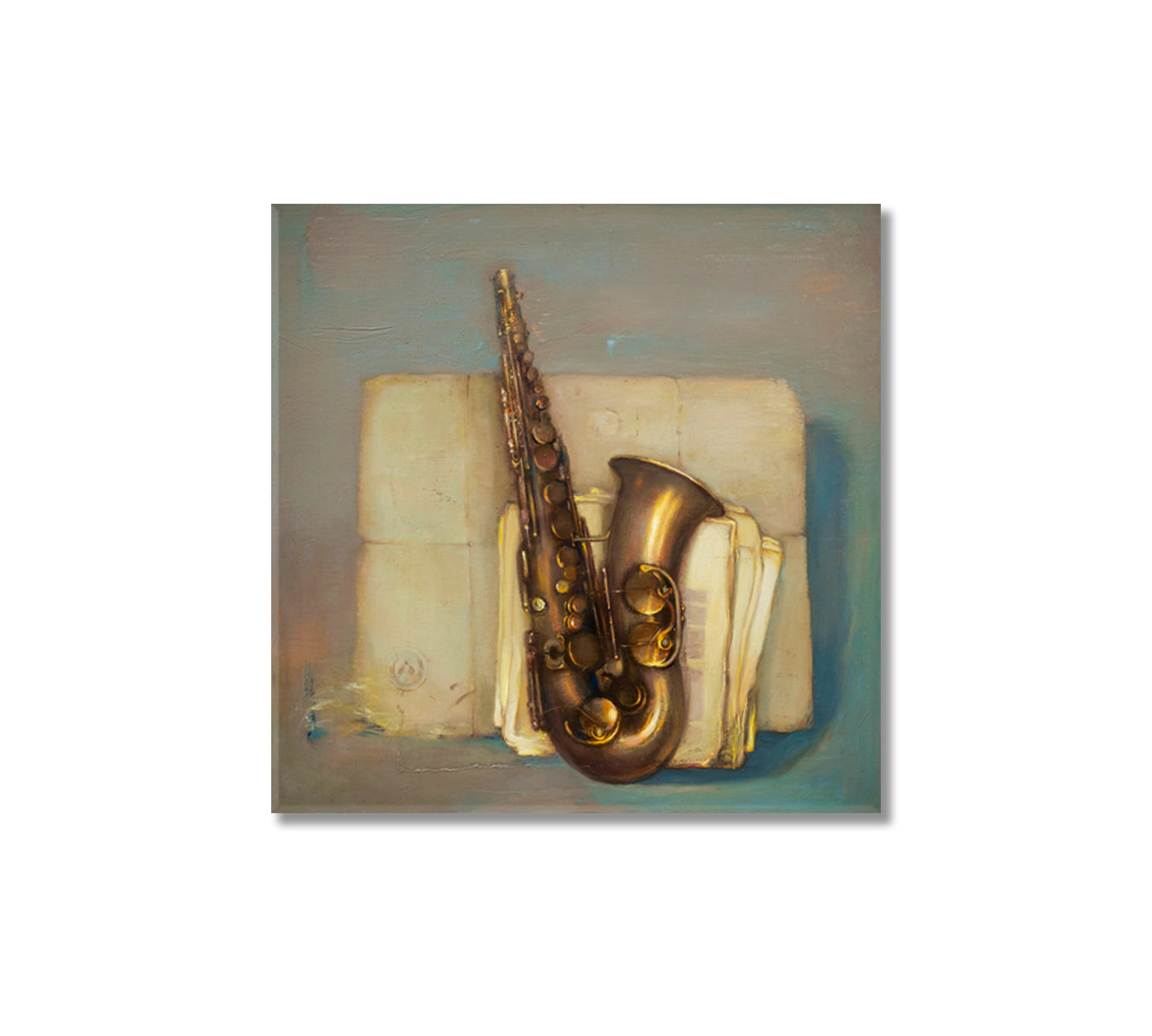 Saxophone Canvas Print-Canvas Print-CetArt-1 panel-12x12 inches-CetArt