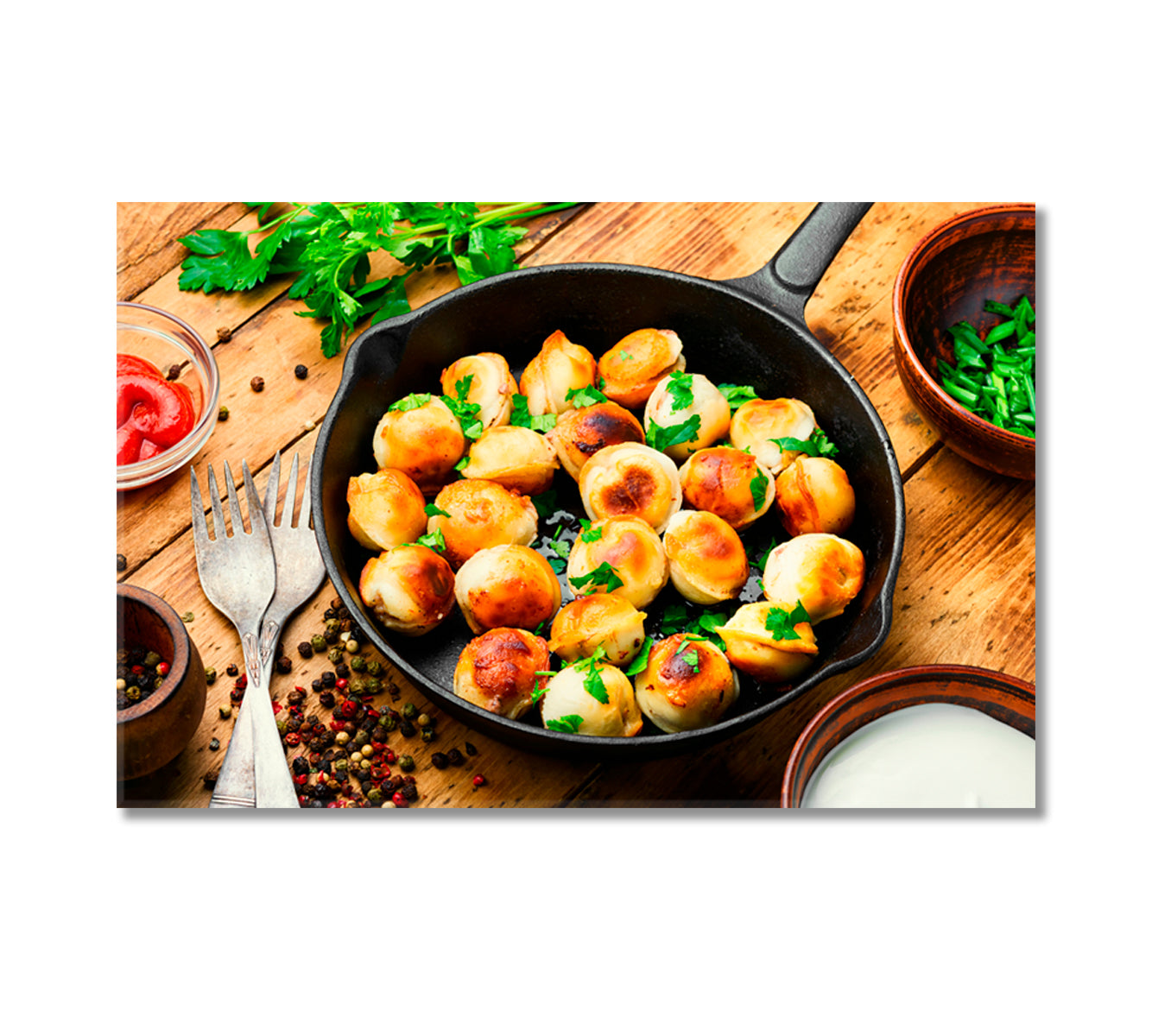 Fried Dumplings Canvas Print-Canvas Print-CetArt-1 Panel-24x16 inches-CetArt