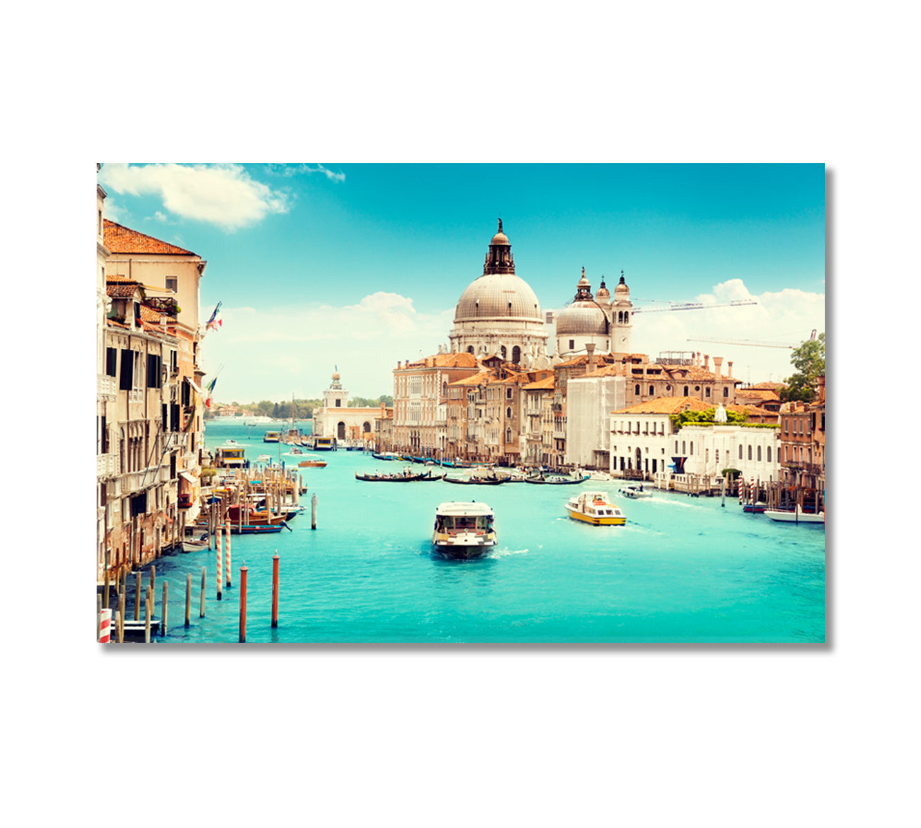 Grand Canal and Basilica Santa Maria Della Salute Venice Italy Canvas Print-Canvas Print-CetArt-1 Panel-24x16 inches-CetArt