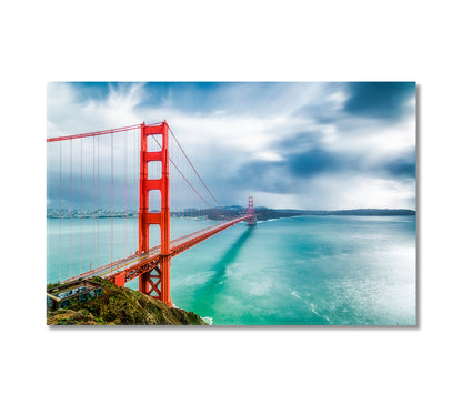 Landscape of Golden Gate Bridge San Francisco Canvas Print-Canvas Print-CetArt-1 Panel-24x16 inches-CetArt