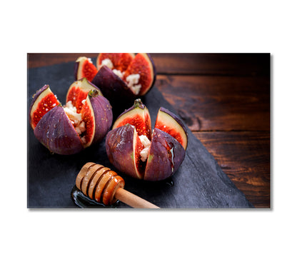 Figs with Cheese and Honey Canvas Print-Canvas Print-CetArt-1 Panel-24x16 inches-CetArt