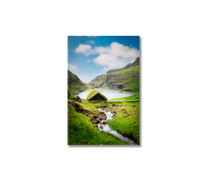 Standing Landscape Saksun Village Faroe Islands Canvas Print-Canvas Print-CetArt-1 panel-16x24 inches-CetArt