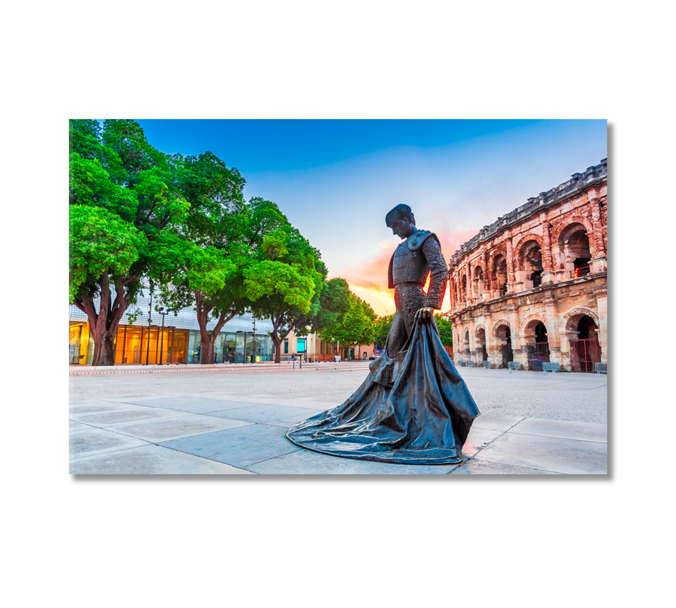 Ancient Roman Amphitheatre Nimes France Canvas Print-Canvas Print-CetArt-1 Panel-24x16 inches-CetArt