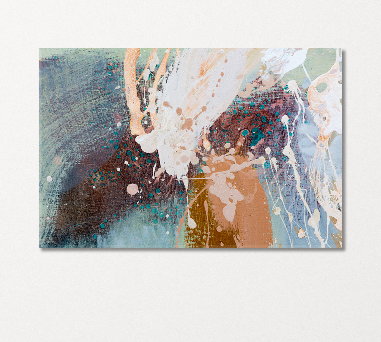 Abstract Brush Strokes in Pastel Colors Canvas Print-Artwork-CetArt-1 Panel-24x16 inches-CetArt