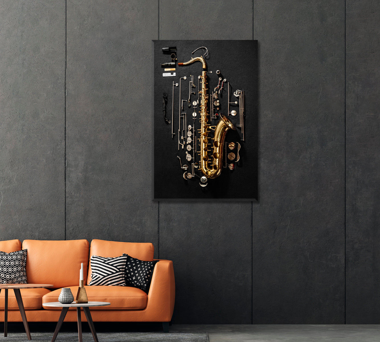 Tenor Saxophone Canvas Print-Canvas Print-CetArt-1 panel-16x24 inches-CetArt